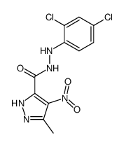 5-Methyl-4-nitro-2H-pyrazole-3-carboxylic acid N'-(2,4-dichloro-phenyl)-hydrazide结构式