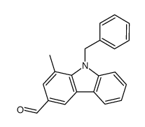 9-benzyl-1-methylcarbazole-3-carbaldehyde Structure