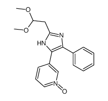 3-[2-(2,2-dimethoxyethyl)-5-phenyl-1H-imidazol-4-yl]-1-oxidopyridin-1-ium结构式