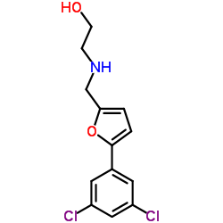 2-({[5-(3,5-Dichlorophenyl)-2-furyl]methyl}amino)ethanol结构式