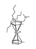 2-dimethylaminomethyl-1-tri-n-butylstannylruthenocene Structure