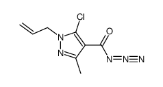 5-chloro-3-methyl-1-(2-propenyl)-1H-pyrazole-4-carbonyl azide结构式