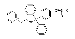 methanesulfonate,1-(2-tritylsulfanylethyl)pyridin-1-ium Structure