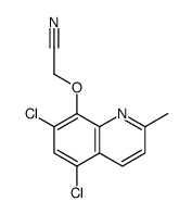 2-(5,7-dichloro-2-methylquinolin-8-yl)oxyacetonitrile结构式