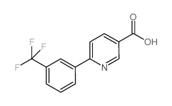 6-(3-(三氟甲基)苯基)烟酸结构式