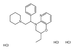 2-ethyl-4-(1-phenyl-2-piperidin-1-ylethyl)-2,3-dihydropyrido[3,2-b][1,4]oxazine,trihydrochloride结构式