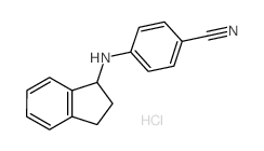 Benzonitrile,4-[(2,3-dihydro-1H-inden-1-yl)amino]-, hydrochloride (1:1) Structure