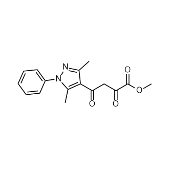 Methyl 4-(3,5-dimethyl-1-phenyl-1H-pyrazol-4-yl)-2,4-dioxobutanoate Structure