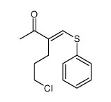 6-chloro-3-(phenylsulfanylmethylidene)hexan-2-one结构式