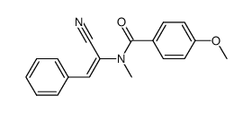 α-(N-(p-Anisoyl)-N-methylamino)cinnamonitrile结构式