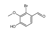 2-bromo-4-hydroxy-3-methoxy-benzaldehyde结构式