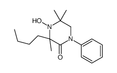 3-butyl-4-hydroxy-3,5,5-trimethyl-1-phenylpiperazin-2-one结构式