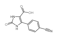 1,3-dihydro-imidazol-2-one-5-(4-cyano) phenyl-4-carboxylic acid Structure