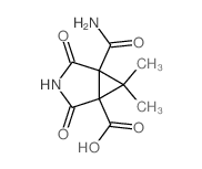 5-(Aminocarbonyl)-6,6-dimethyl-2,4-dioxo-3-azabicyclo(3.1.0)hexane-1-carboxylic acid picture