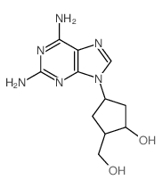 Cyclopentanemethanol,4-(2,6-diamino-9H-purin-9-yl)-2-hydroxy-, (1R,2S,4R)-rel-结构式