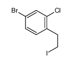 4-bromo-2-chloro-1-(2-iodoethyl)benzene结构式