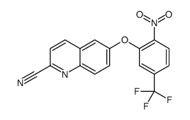 6-[2-nitro-5-(trifluoromethyl)phenoxy]quinoline-2-carbonitrile结构式