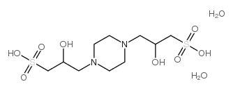 3,3'-(Piperazine-1,4-diyl)bis(2-hydroxypropane-1-sulfonic acid) dihydrate结构式
