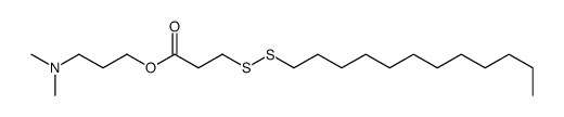 3-(dimethylamino)propyl 3-(dodecyldisulfanyl)propanoate结构式