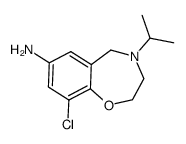 9-chloro-4-isopropyl-2,3,4,5-tetrahydro-1,4-benzoxazepin-7-amine结构式