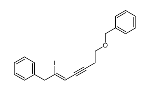 (6-iodo-7-phenylhept-5-en-3-ynoxy)methylbenzene结构式