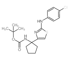 tert-butyl (1-(2-((4-chlorophenyl)amino)thiazol-4-yl)cyclopentyl)carbamate结构式