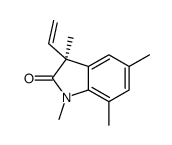 (3S)-3-ethenyl-1,3,5,7-tetramethylindol-2-one结构式