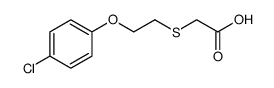 Acetic acid, 2-[[2-(4-chlorophenoxy)ethyl]thio] Structure