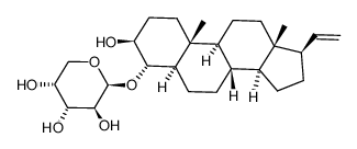 3β,4α-dihydroxypregn-20-ene 4-O-β-D-arabinopyranoside结构式