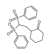 Cyclohexanone, 2-[2,2-bis(phenylsulfonyl)ethyl]- structure