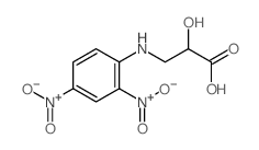 Propanoicacid, 3-[(2,4-dinitrophenyl)amino]-2-hydroxy- Structure