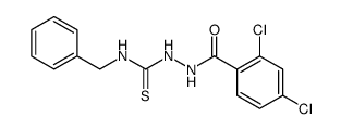 N-benzyl-2-(2,4-dichlorobenzoyl)hydrazine-1-carbothioamide Structure