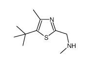 (5-tert-Butyl-4-methyl-thiazol-2-ylmethyl)-methyl-amine结构式