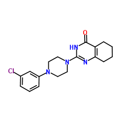 2-[4-(3-Chlorophenyl)-1-piperazinyl]-5,6,7,8-tetrahydro-4(1H)-quinazolinone结构式