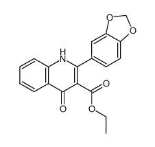 2-benzo[1,3]dioxol-5-yl-4-oxo-1,4-dihydro-quinoline-3-carboxylic acid ethyl ester Structure