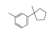 1-methyl-3-(1-methylcyclopentyl)benzene结构式