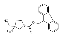 1-Fmoc-3-氨基-3-羟甲基吡咯烷结构式