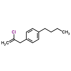 1-Butyl-4-(2-chloro-2-propen-1-yl)benzene Structure