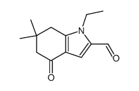 1-ethyl-4,5,6,7-tetrahydro-6,6-dimethyl-4-oxoindol-2-carboxaldehyde结构式