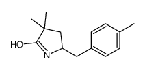 3,3-dimethyl-5-[(4-methylphenyl)methyl]pyrrolidin-2-one Structure