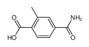 4-氨基甲酰基-2-甲基苯甲酸结构式