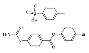 4-Guanidino-benzoic acid 4-bromo-phenyl ester; compound with toluene-4-sulfonic acid结构式