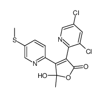 3-(3,5-dichloro-pyridin-2-yl)-5-hydroxy-5-methyl-4-(5-methylsulfanyl-pyridin-2-yl)-5H-furan-2-one Structure