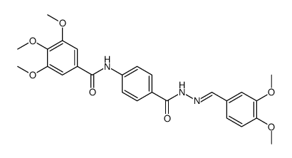 N-[4-[[(E)-(3,4-dimethoxyphenyl)methylideneamino]carbamoyl]phenyl]-3,4,5-trimethoxybenzamide Structure