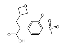2-(3-chloro-4-methanesulfonyl-phenyl)-3-oxetan-3-yl-propionic acid结构式