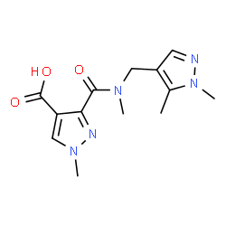 3-([[(1,5-Dimethyl-1H-pyrazol-4-yl)methyl](methyl)amino]carbonyl)-1-methyl-1H-pyrazole-4-carboxylic acid structure