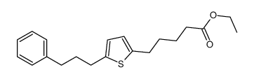 ethyl 5-[5-(3-phenylpropyl)thiophen-2-yl]pentanoate Structure