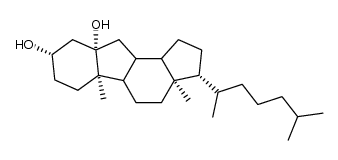 3β,5β-Dihydroxy-B-norcholestan结构式