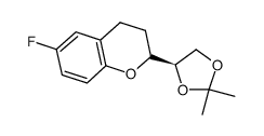6-fluoro-3,4-dihydro-2-((R)-2,2-dimethyl-1,3-dioxolan-4-yl)-2H-chromene Structure