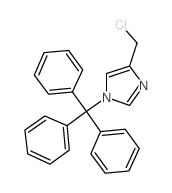 4-(氯甲基)-1-三苯甲基-1H-咪唑结构式